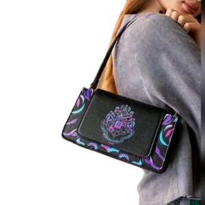 Harry‎ Potter Womens Geometric Hogwarts Pu Leather Shoulder Hand Bag Small Purse